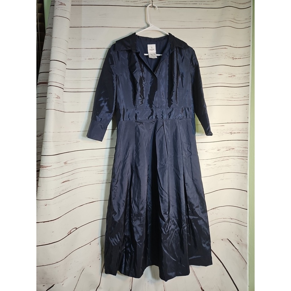 LT LANTING BRIDE Women's Dark NAVY Blue Satin Dress